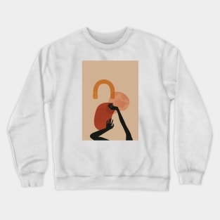 Abstract Hand Painted Art - Boho, Earthy Tone Crewneck Sweatshirt